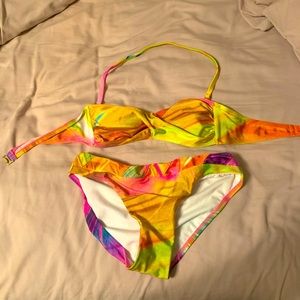 Colorful Two Piece Bathing Suit